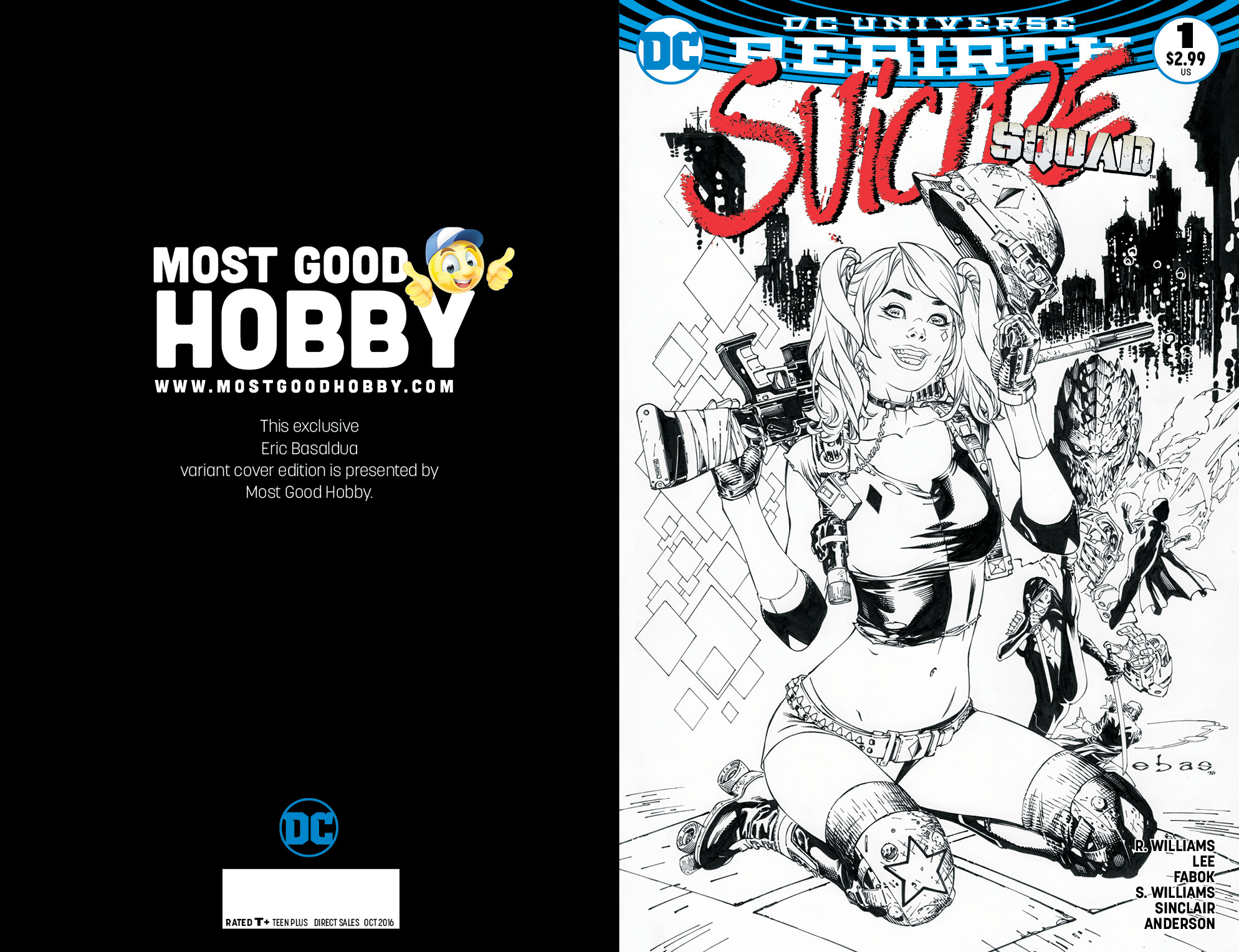 Suicide Squad #1 Most Good Exclusive EBAS INKED Variant (REBIRTH)